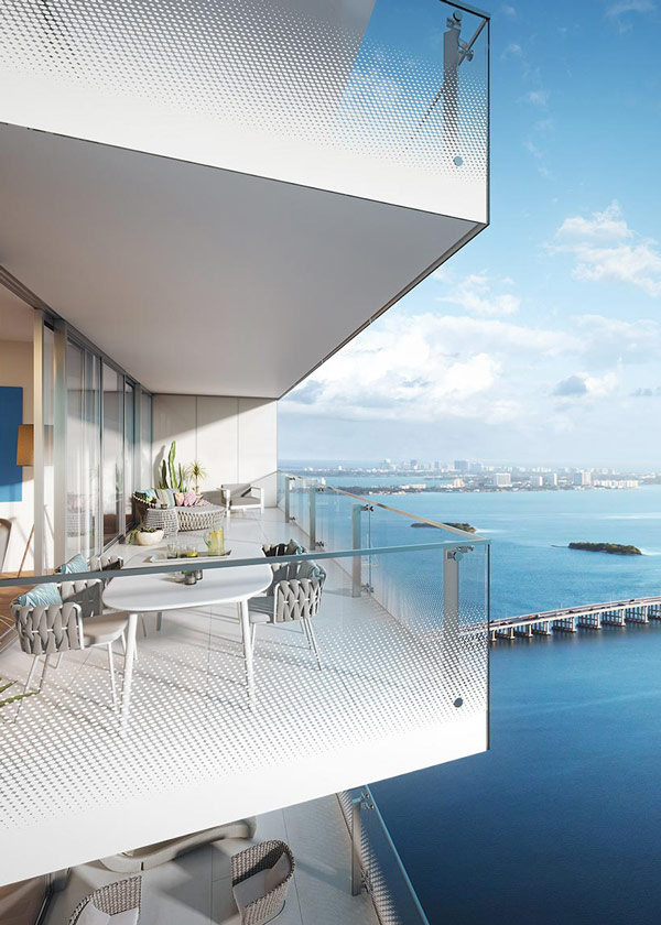 Architectural Rendering of the exterior of the Missoni Baia project located in Miami, Florida