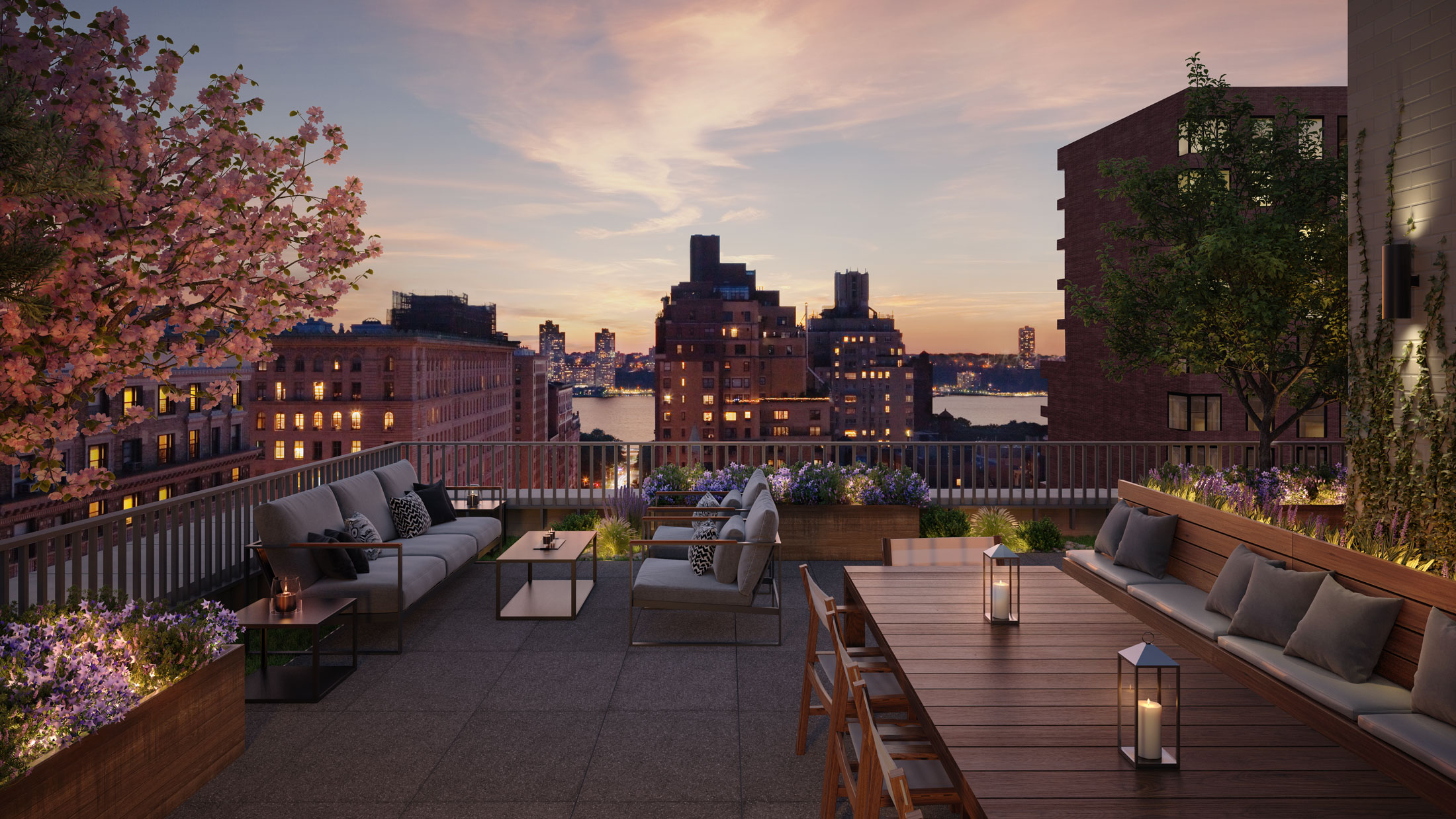Architectural Rendering of the rooftop of the 207 West 79th Street project located on the Upper West Side, New York City