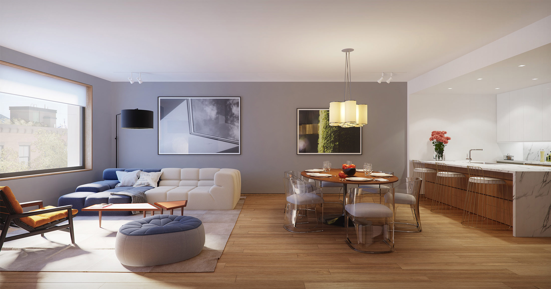 Architectural Rendering of the interior of the 210 Pacific Street project located in Brooklyn, New York