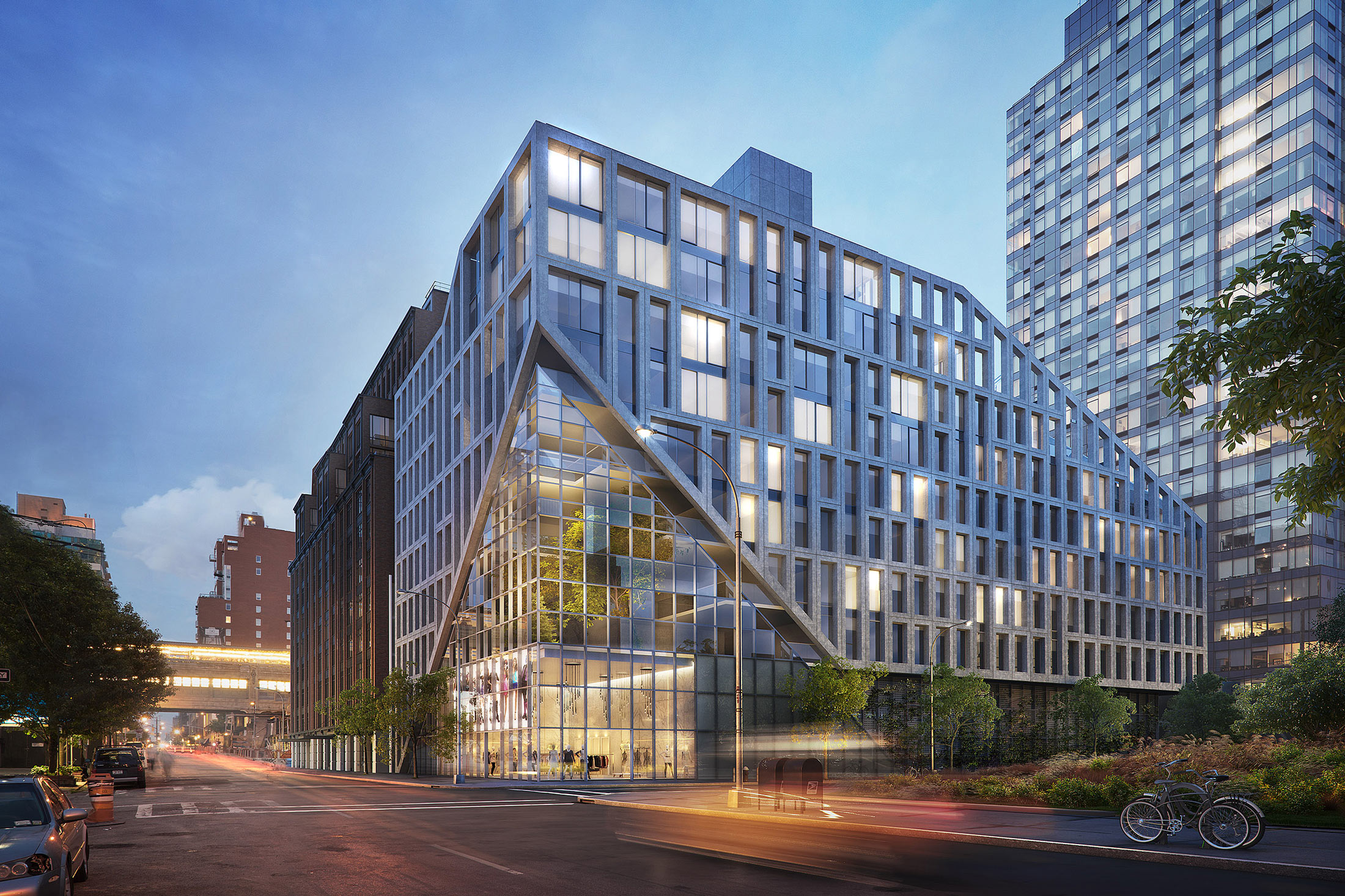 Architectural Rendering of the exterior of the Bevel Long Island City project located in Queens, New York