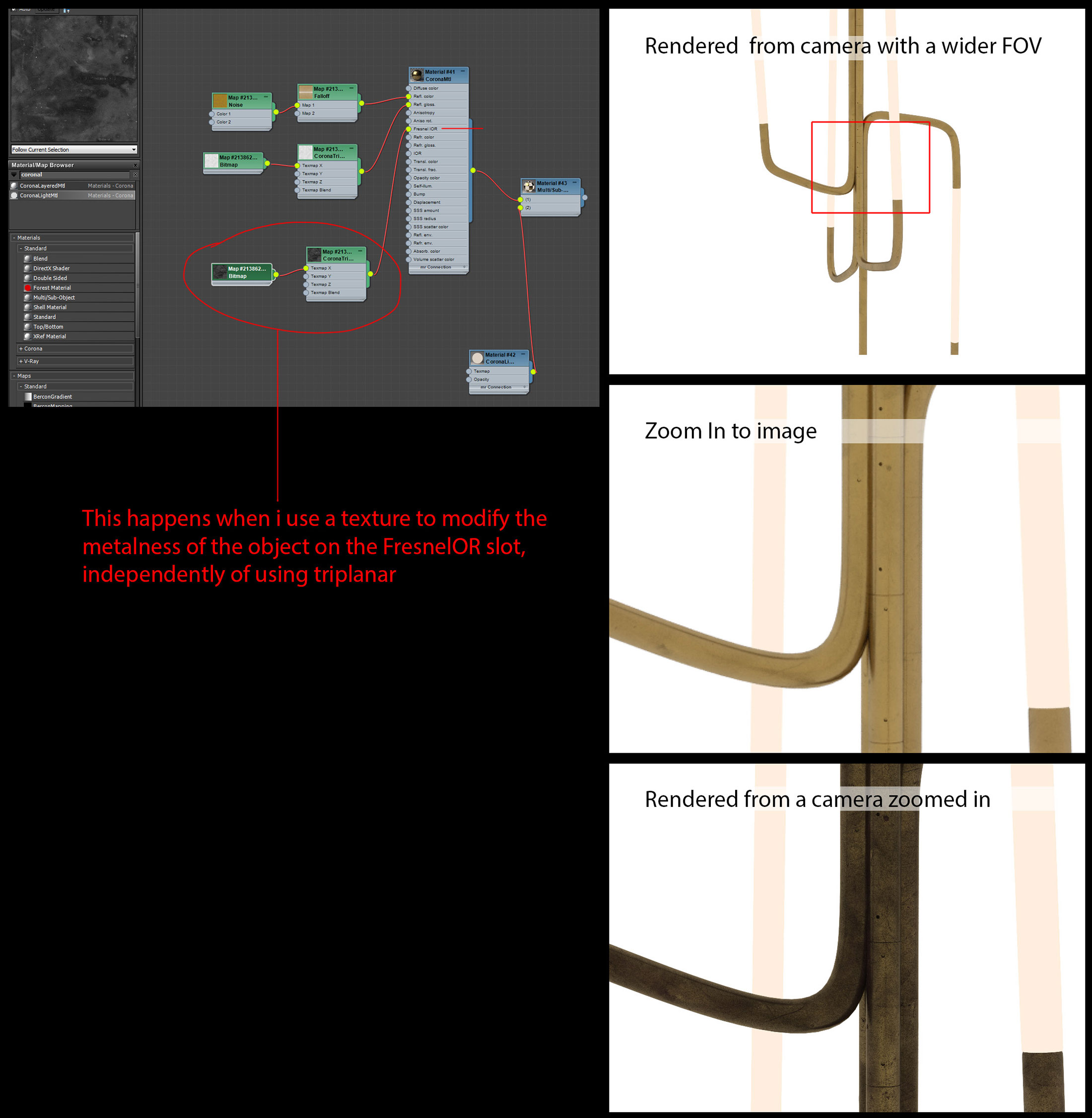 Strange Behavior of Corona Render