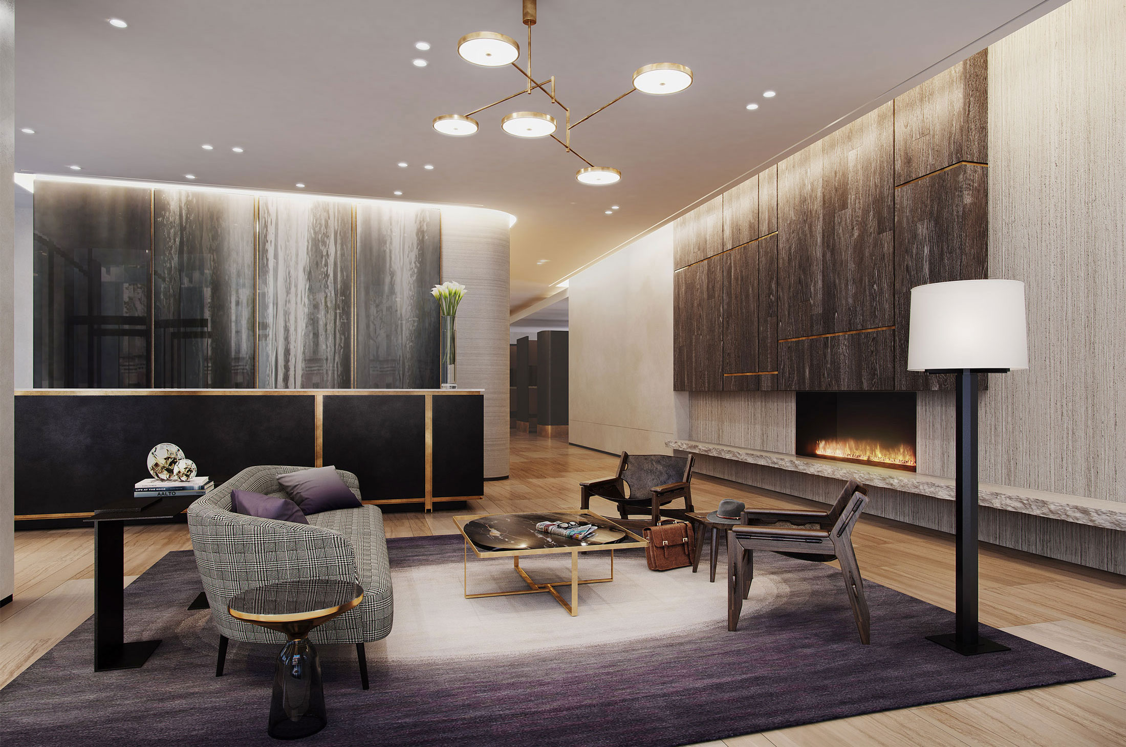 Architectural Rendering of the interior of the 456 Washington Street project located in Tribeca, New York City