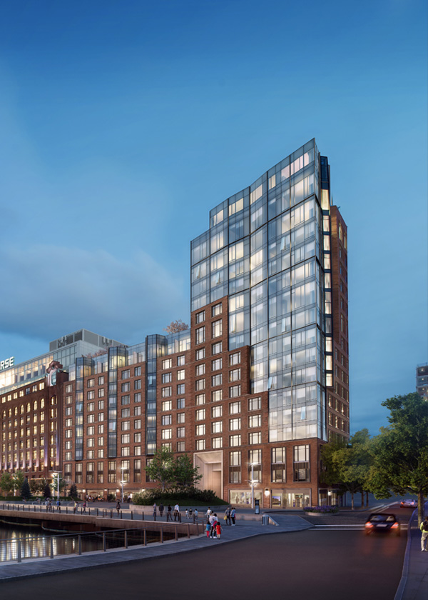 Architectural Rendering of the exterior of the 131 Beverly Street project located in Boston, Massachusetts