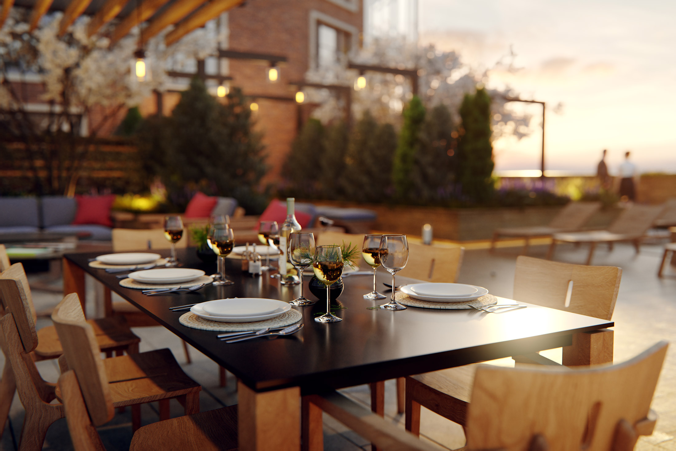 Architectural Rendering of the rooftop of the 131 Beverly Street project located in Boston, Massachusetts
