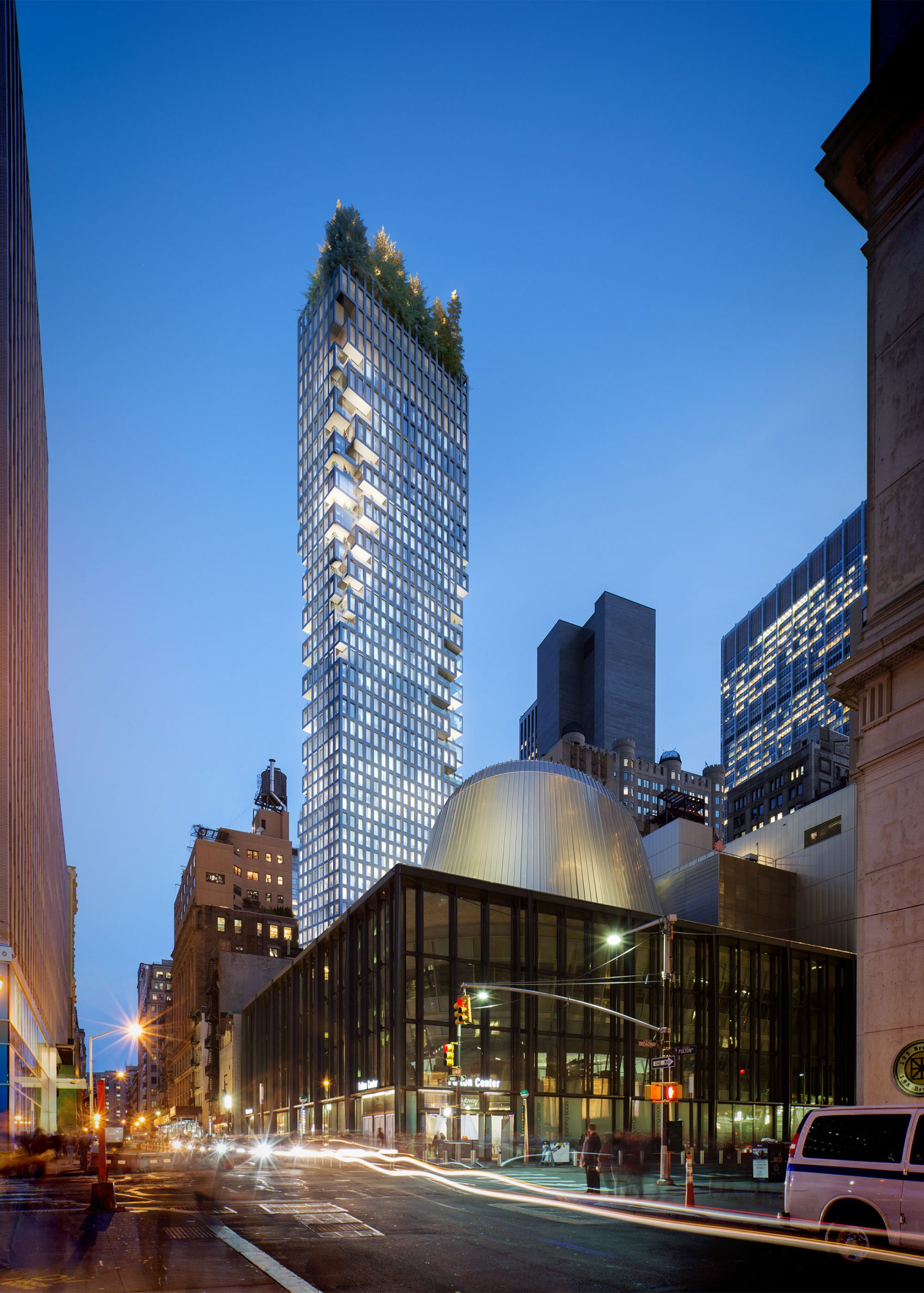 Architectural Rendering of the exterior of the 75 Nassau Street project located in the Financial District, New York City