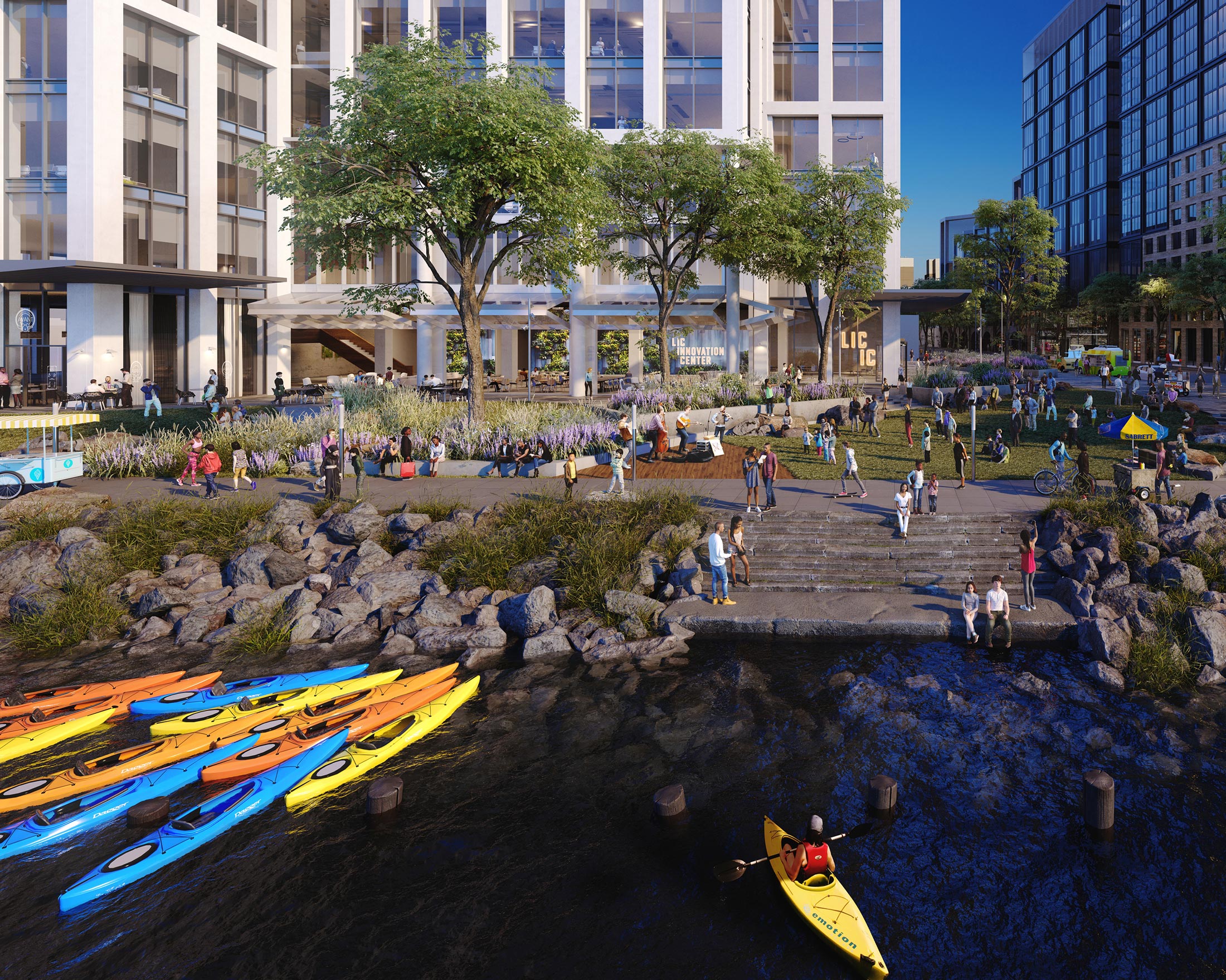 Architectural Rendering of the exterior of the Anable Basin project located in Long Island City in Queens, New York