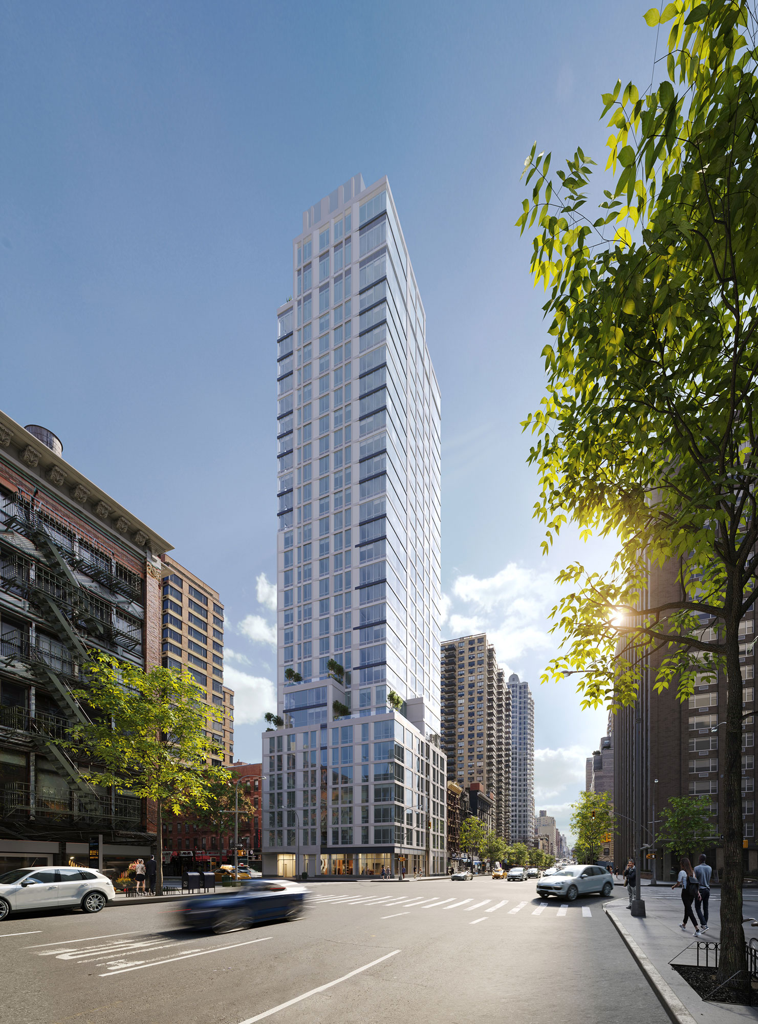 Architectural Rendering of the exterior of the Eastlight building project located on the Kips Bay neighborhood in New York City