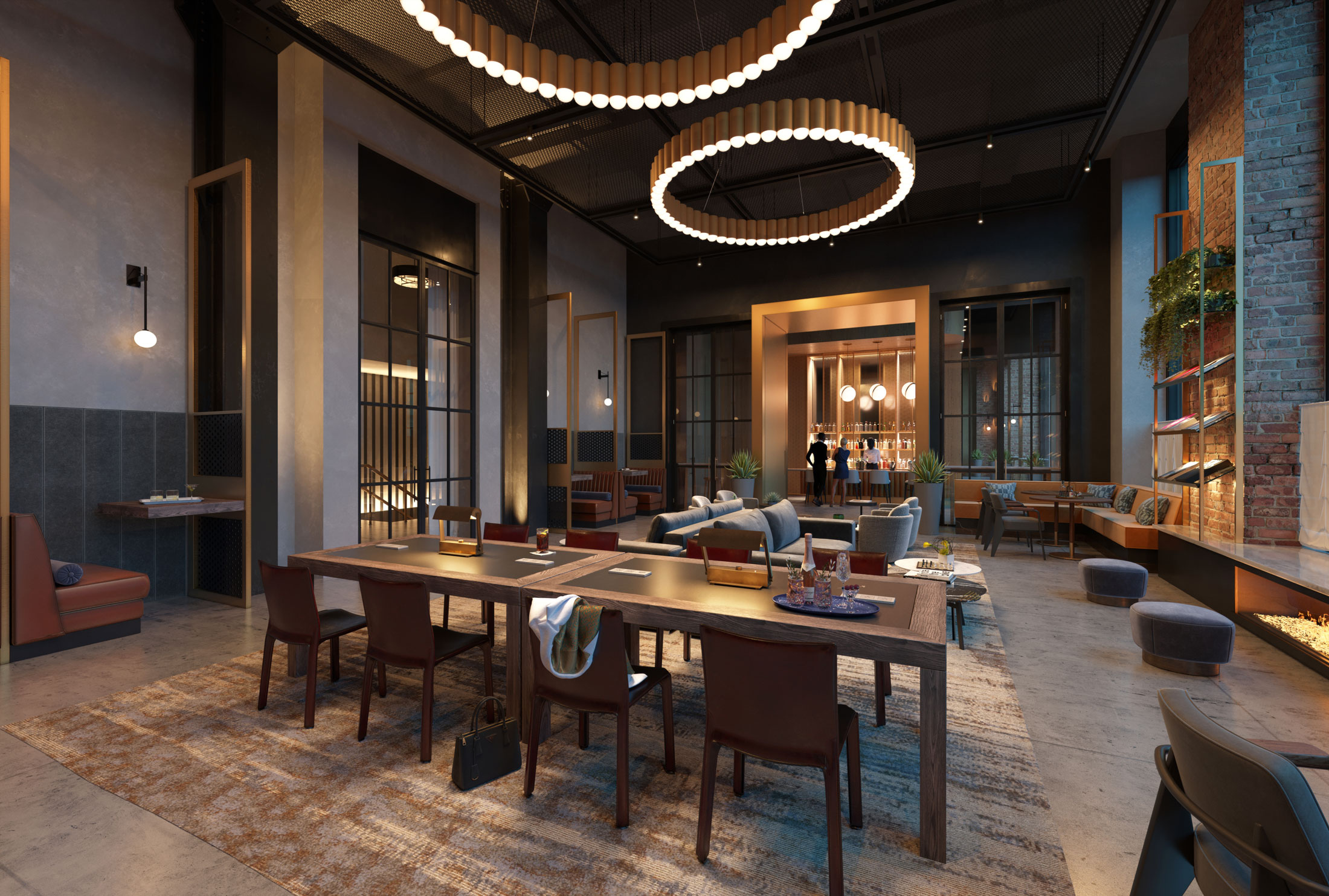 Architectural Rendering of the lounge of the 149 Madison project located in New York City